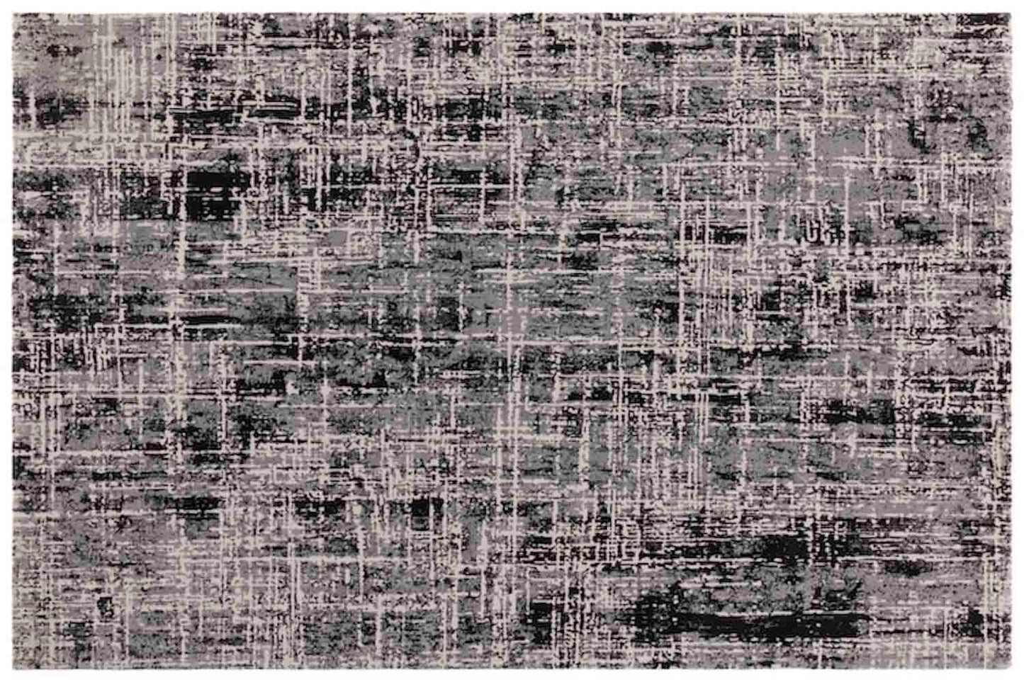 Kuza Abstract Black Rug