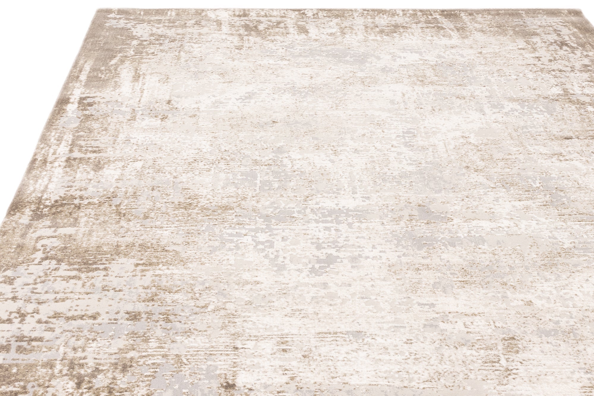 Kuza Border Beige Rug | Beige Rugs | Velvet Rugs | Swyft