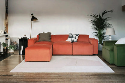 Model 03 3-Seater Left Chaise Sofa, Brick