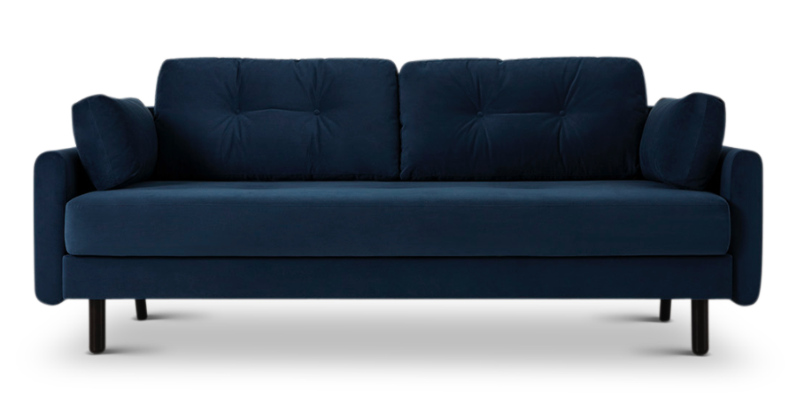 sofa bed blue velvet