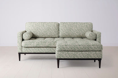 Ottoman in green Morris & Co. fabric