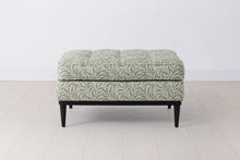 Ottoman in green Morris & Co. fabric