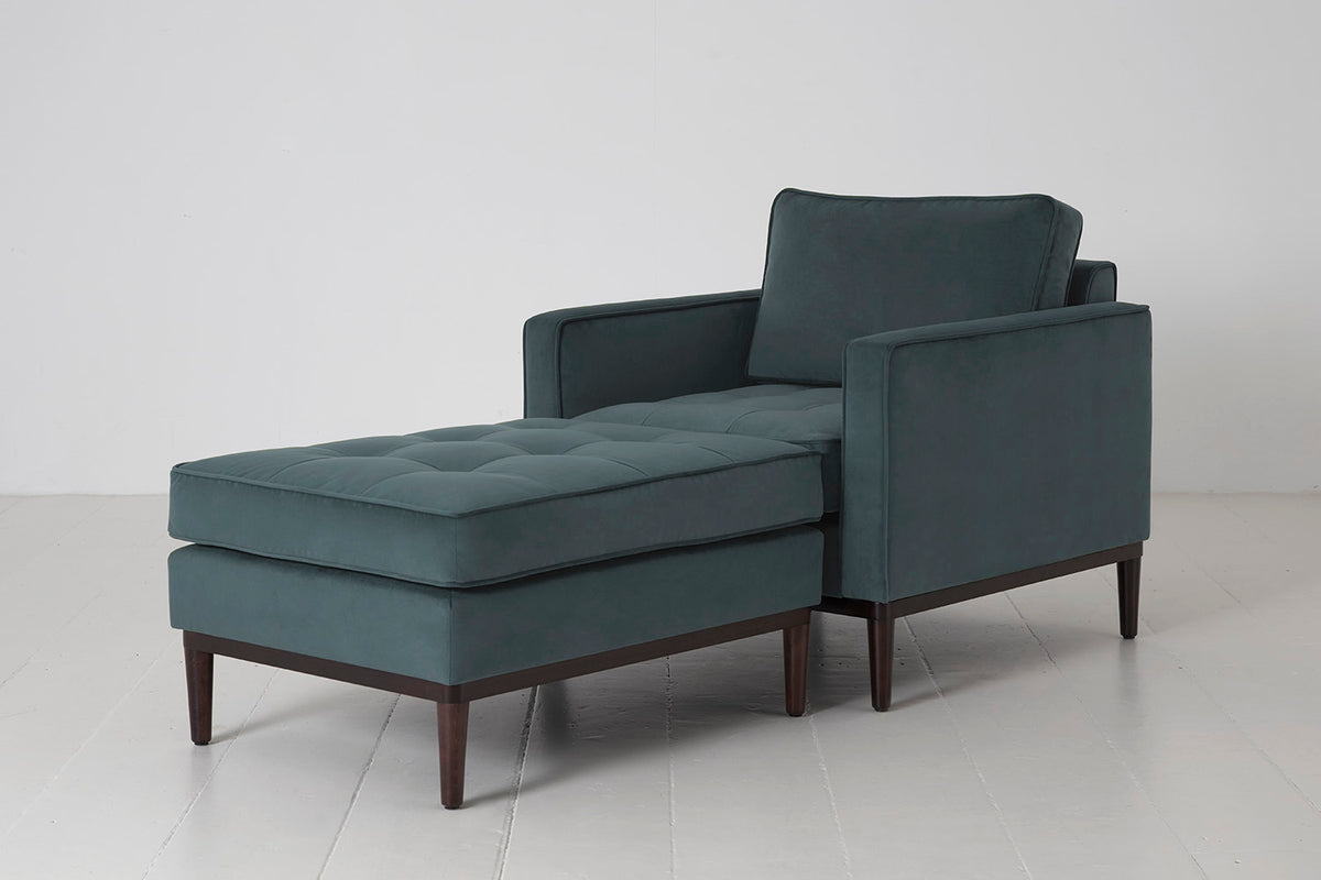 Model 02 Armchair, Petrol