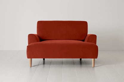 Model 05 Loveseat, Oak / Paprika