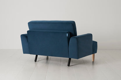 Model 05 Loveseat, Oak / Teal