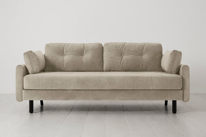 Model 04 Sofa Bed 3 Seater, Flax
