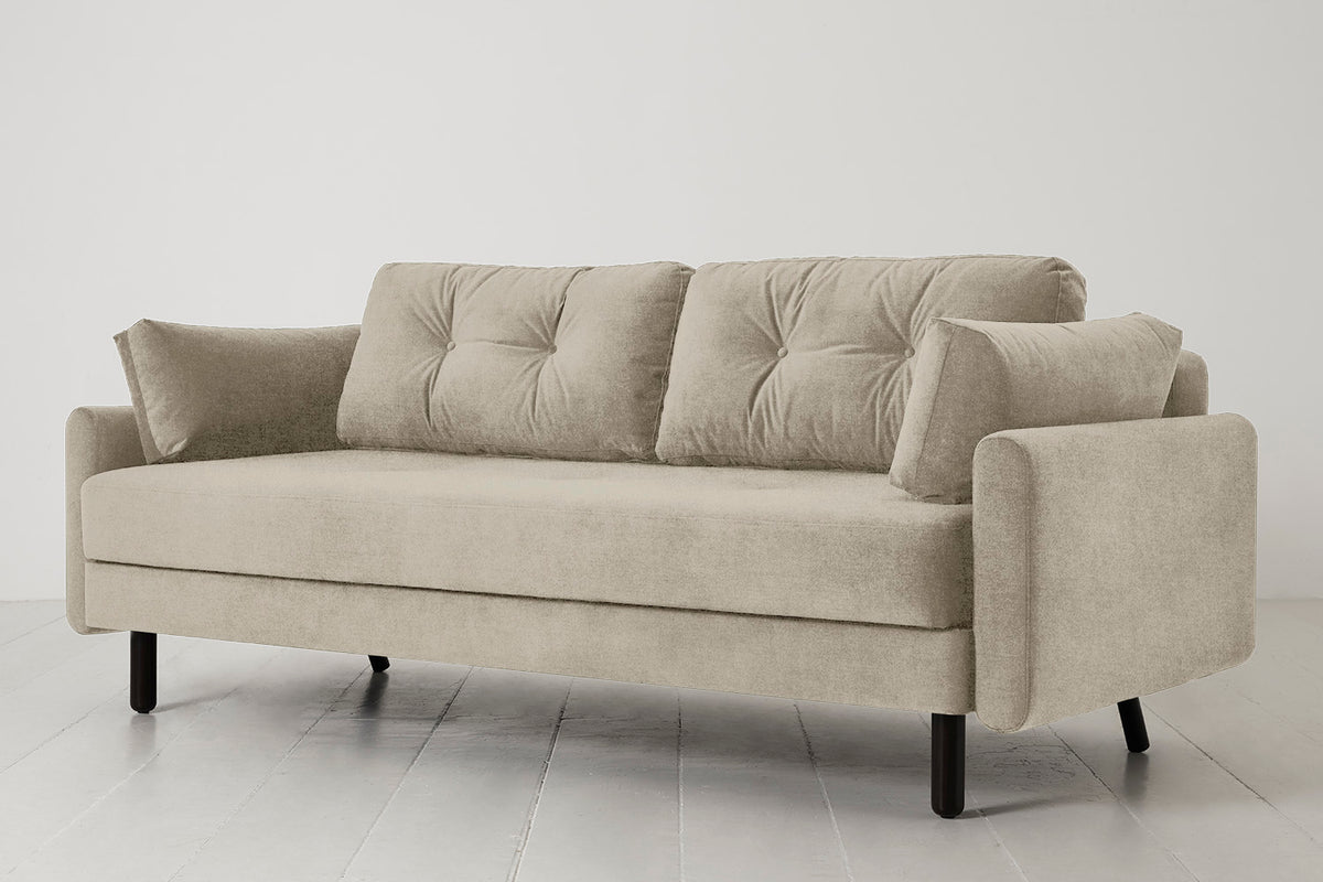 Model 04 Sofa Bed 3 Seater, Flax