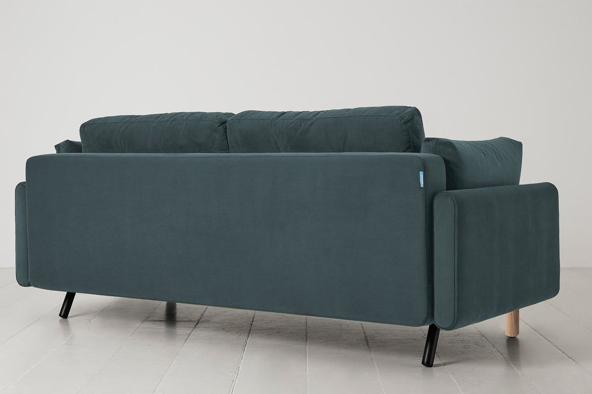 Model 04 Sofa Bed 3 Seater, Oak / Petrol