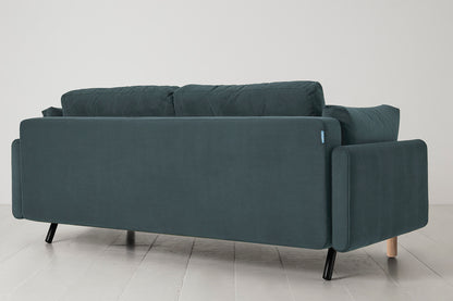 Model 04 Sofa Bed 3 Seater, Oak / Petrol