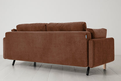 Model 04 Sofa Bed 3 Seater, Oak / Russet