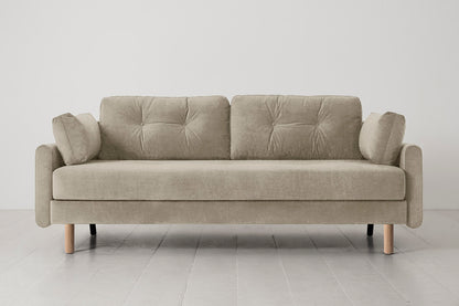 Model 04 Sofa Bed 3 Seater, Oak / Flax