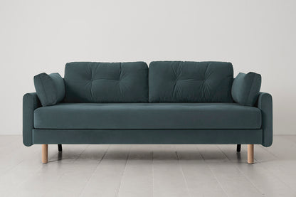 Model 04 Sofa Bed 3 Seater, Oak / Petrol
