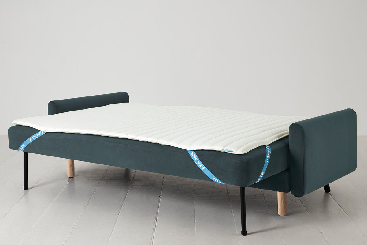 Model 04 Sofa Bed 3 Seater, Oak / Petrol