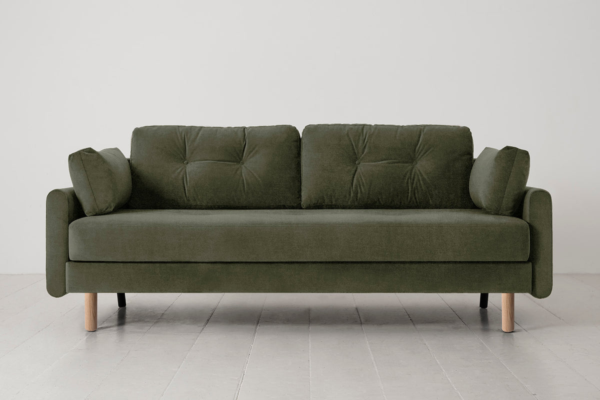 Model 04 Sofa Bed 3 Seater, Oak / Pine