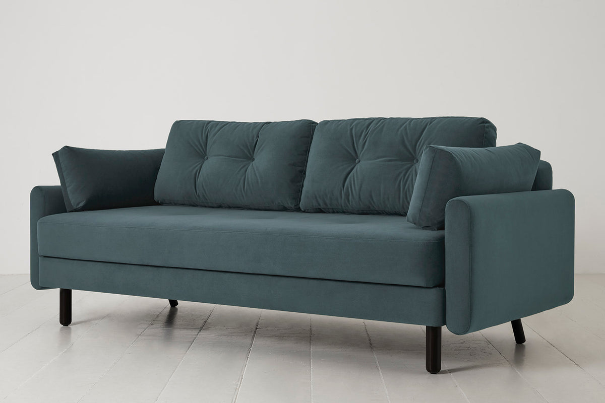 Model 04 Sofa Bed 3 Seater, Petrol