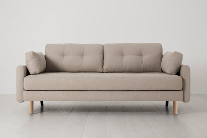 Model 04 Sofa Bed 3 Seater, Oak / Pumice