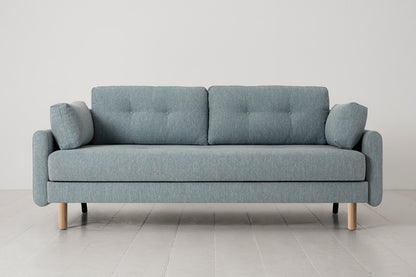 Model 04 Sofa Bed 3 Seater, Oak / Seaglass