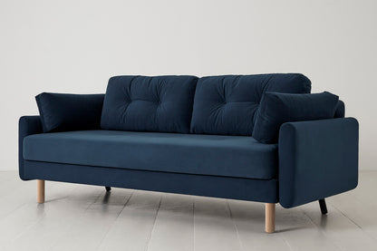 Model 04 Sofa Bed 3 Seater, Oak / Teal