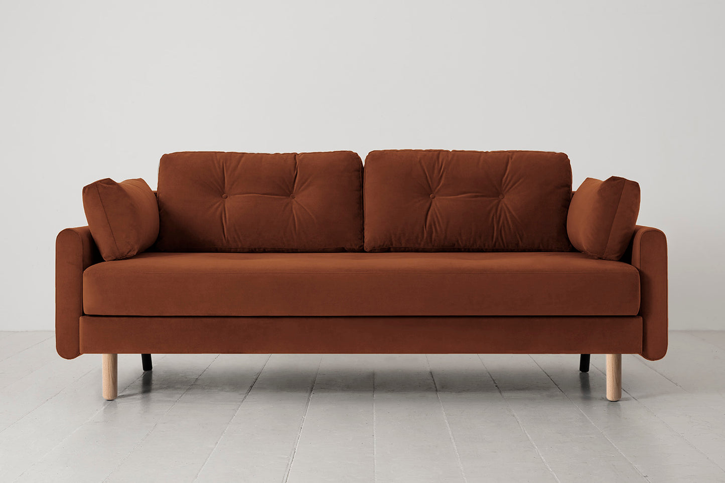 Model 04 Sofa Bed 3 Seater, Oak / Umber
