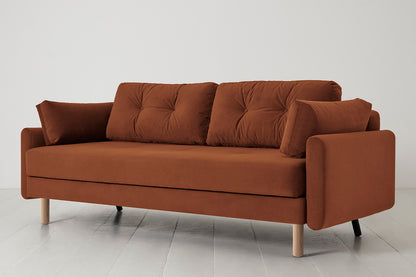 Model 04 Sofa Bed 3 Seater, Oak / Umber