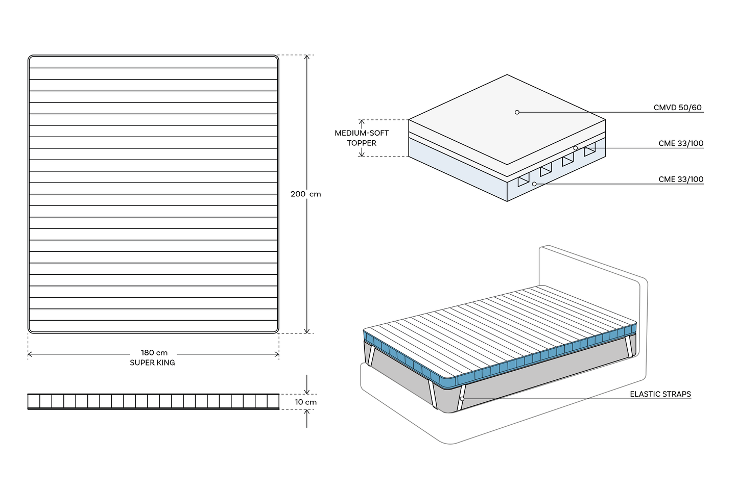 Mattress 03 Topper Superking