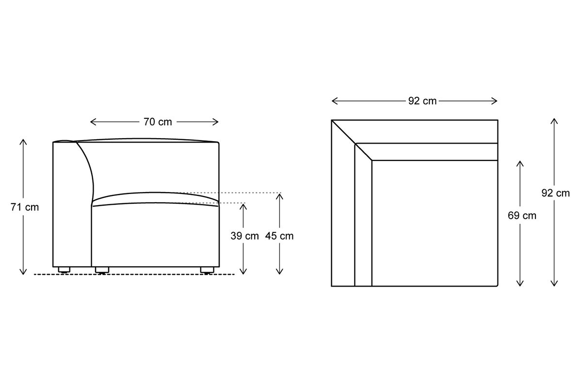 Model 03 Corner Sofa Module