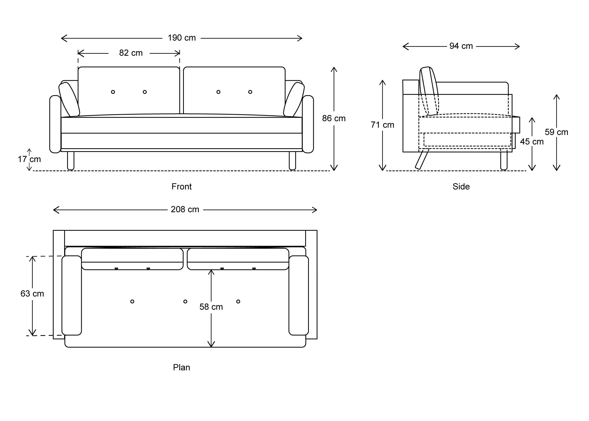 Sofa Bed Dimensions Uk Baci Living Room sofa-bed-dimensions-uk-baci-living-room