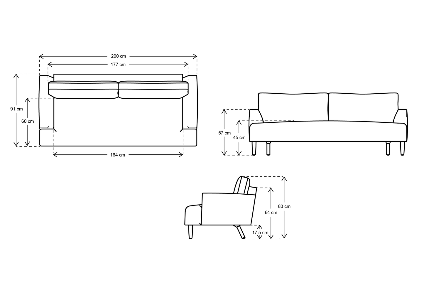 Model 05 3 Seater Sofa