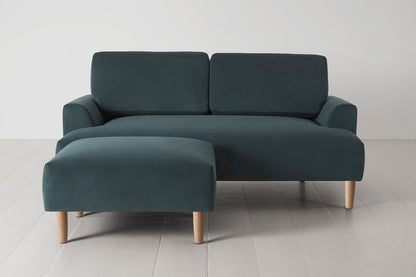 Model 05 2-Seater Sofa, Oak / Petrol