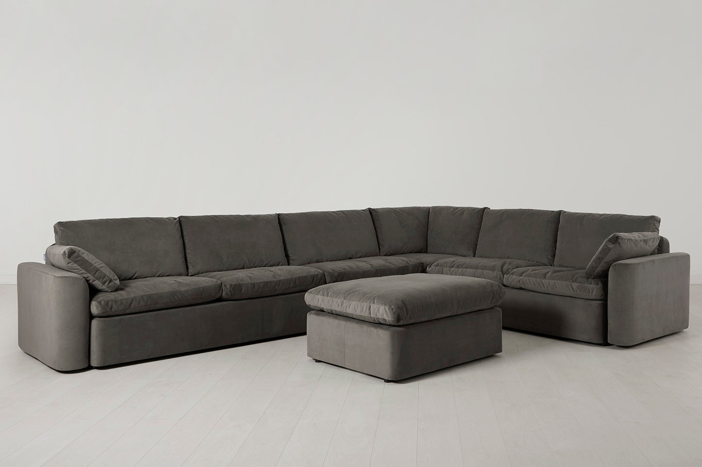 Model 13 Large Corner Sofa with Ottoman, Elephant