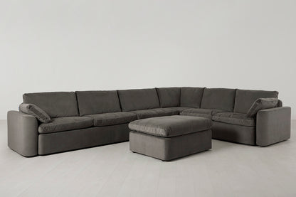 Model 13 Large Corner Sofa with Ottoman, Elephant
