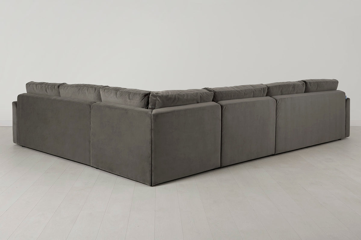 Model 13 Large Corner Sofa with Ottoman, Elephant