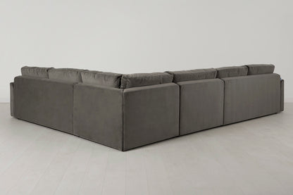 Model 13 Large Corner Sofa with Ottoman, Elephant