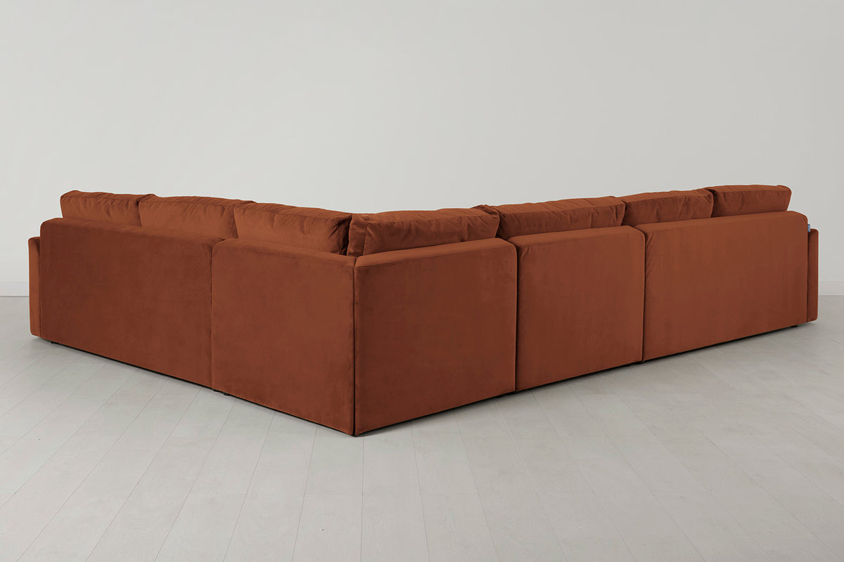 Model 13 Large Corner Sofa with Ottoman, Umber