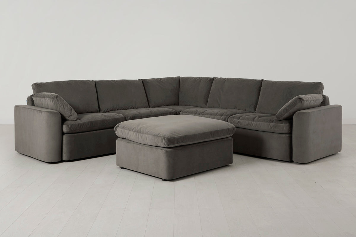 Model 13 Corner Sofa with Ottoman, Elephant