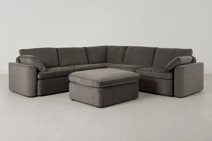 Model 13 Corner Sofa with Ottoman, Elephant