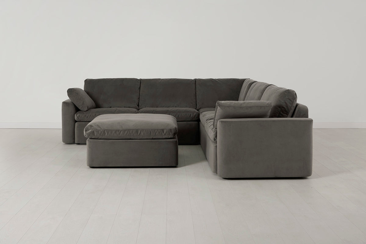Model 13 Corner Sofa with Ottoman, Elephant