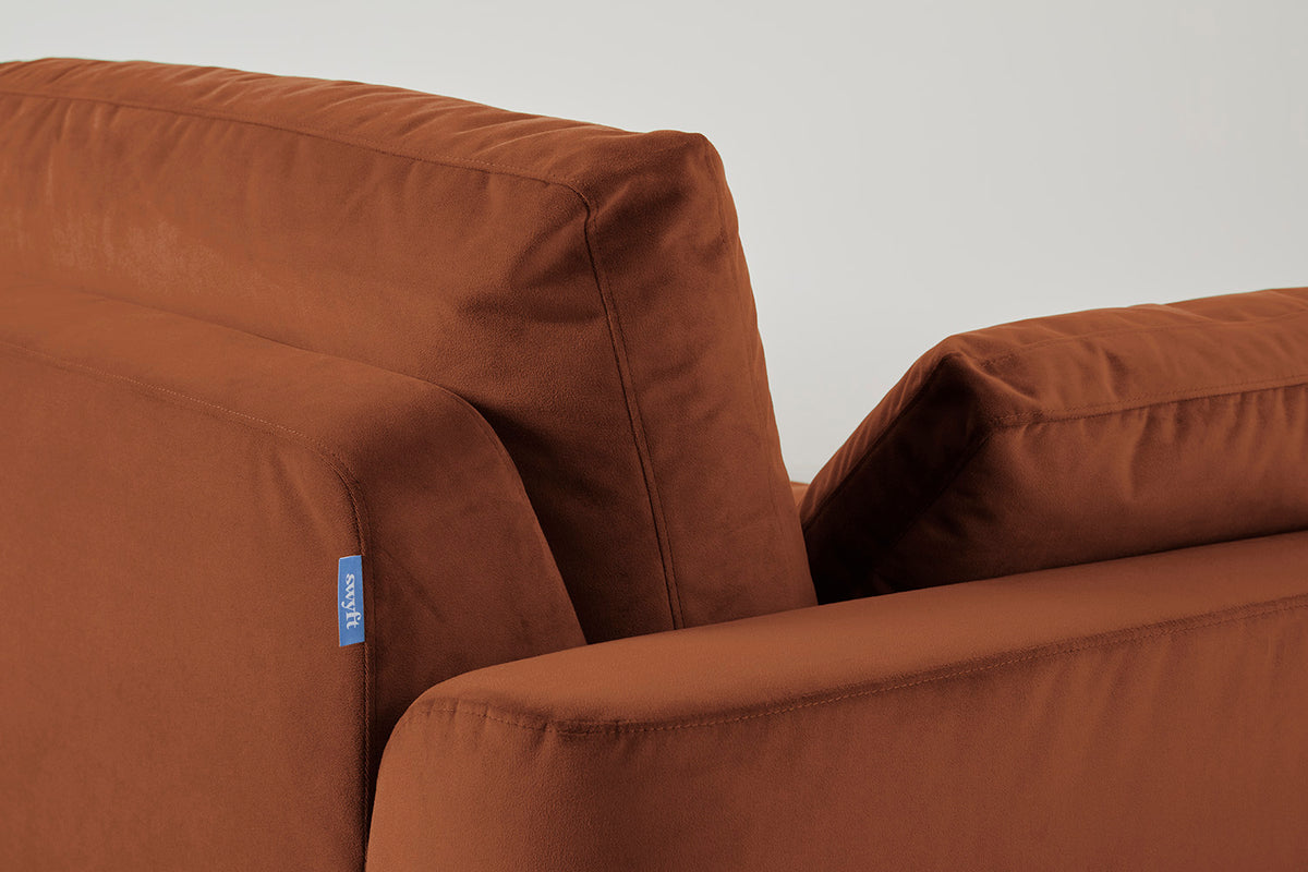 Model 13 2-Seater Left Chaise Sofa, Umber