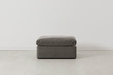 Ottoman in grey velvet