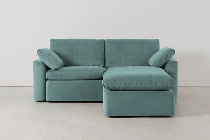 Ottoman in blue velvet