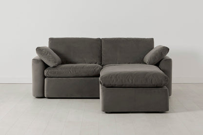 2-Seater Sofa in grey velvet