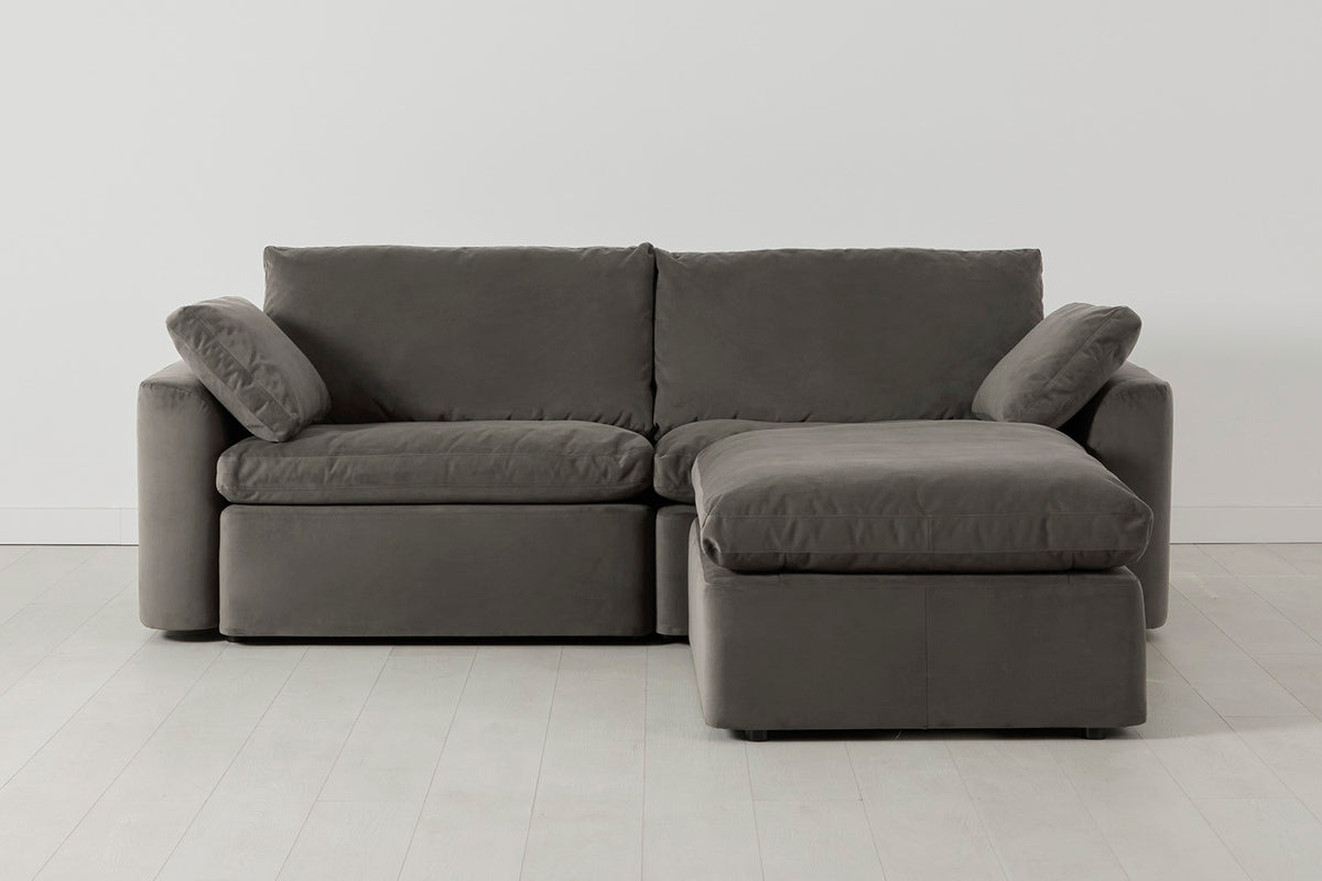 Model 13 3-Seater Right Chaise Sofa, Elephant