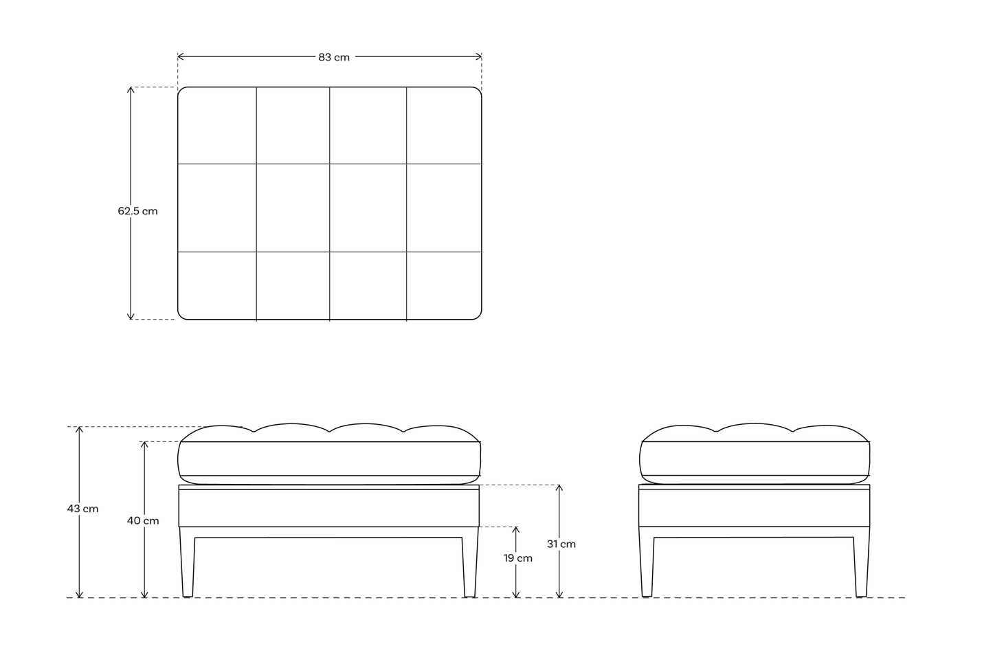 Model 02 Garden Ottoman