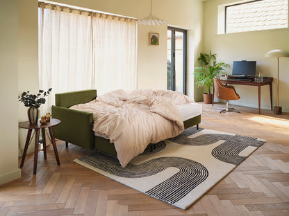 Model 12 Sofa Bed with Storage 3 Seater Right Chaise, Vine