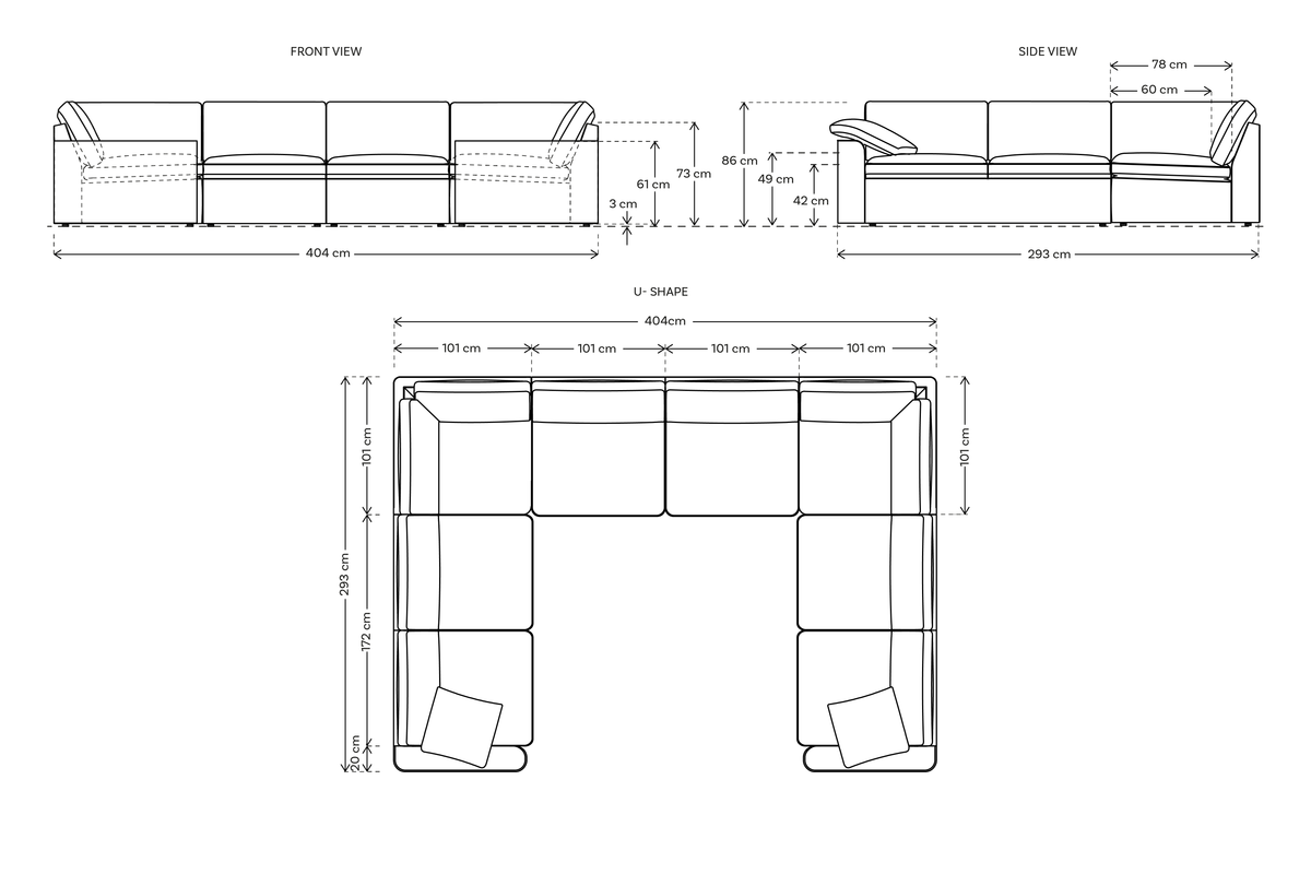 Model 13 U Shaped Sofa