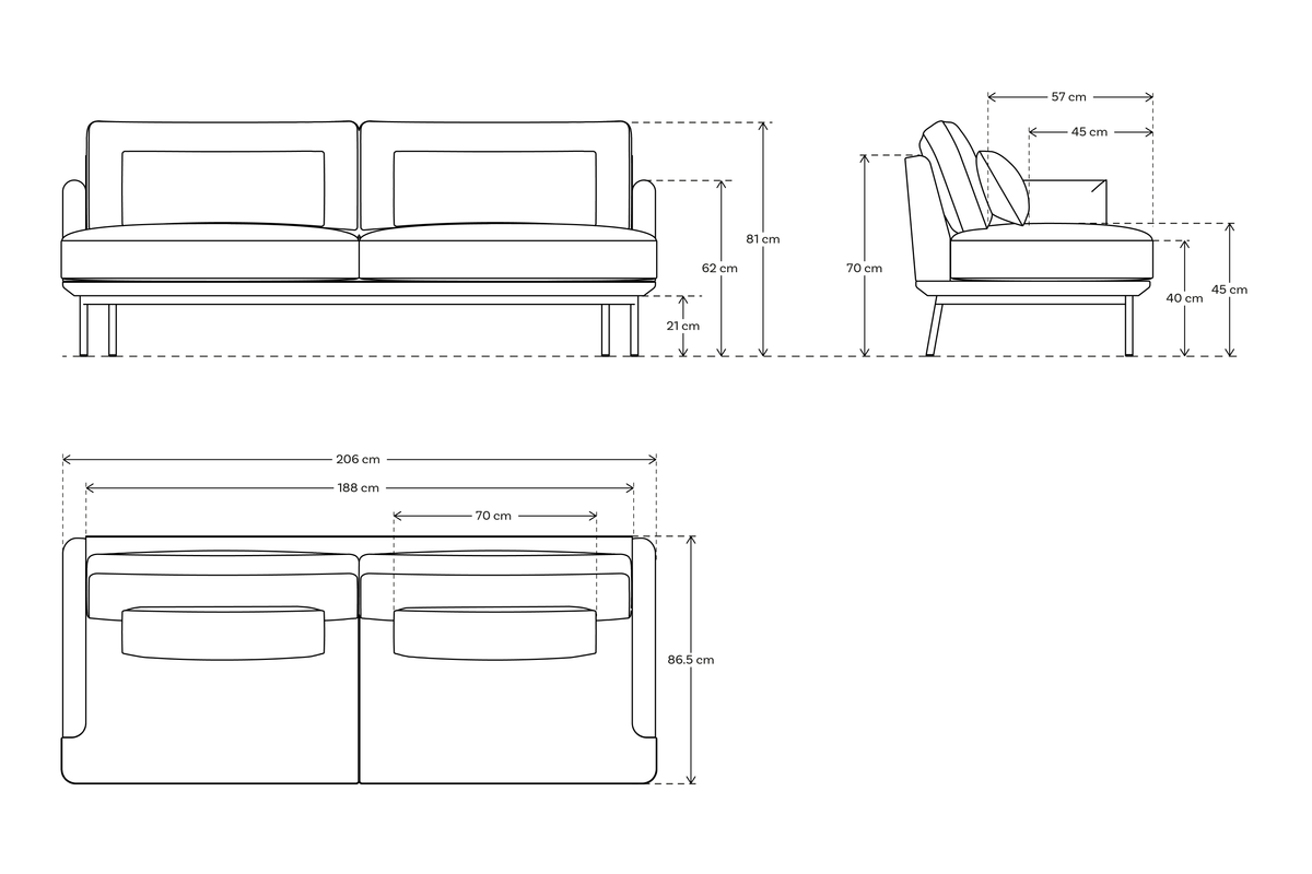 Model 14 3 Seater Sofa, Oatmeal