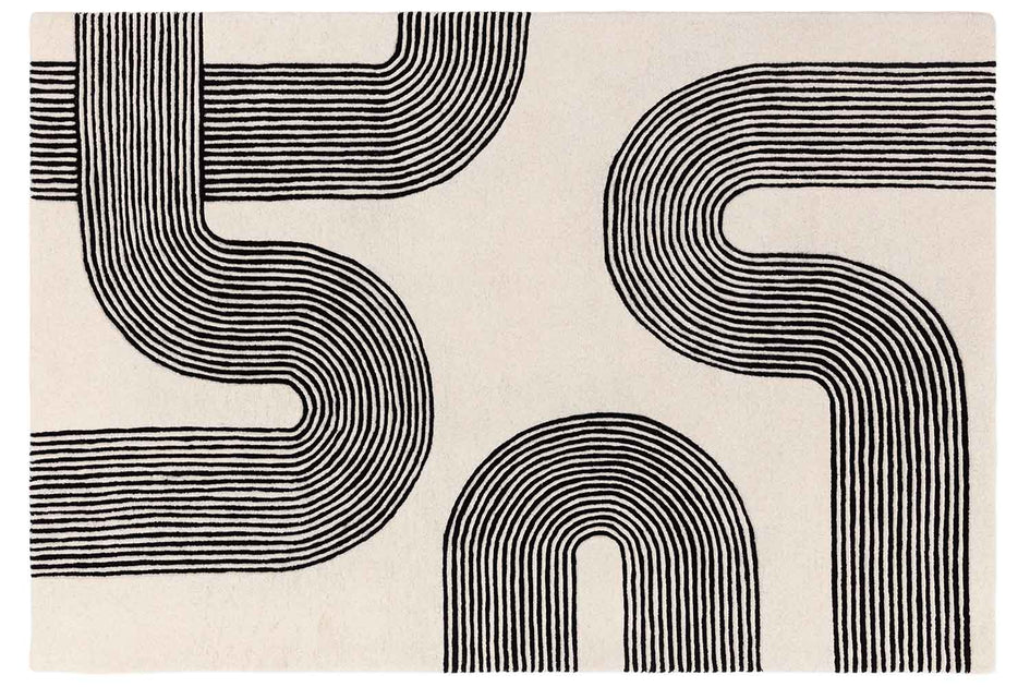 Matrix Rug Arches Black | Patterned Rugs | Area Rugs | Swyft