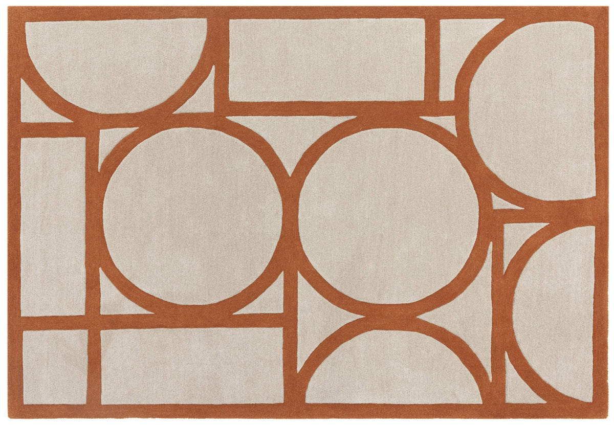 Rust Coloured Mini Metro Metro Rust Rug – Swyft
