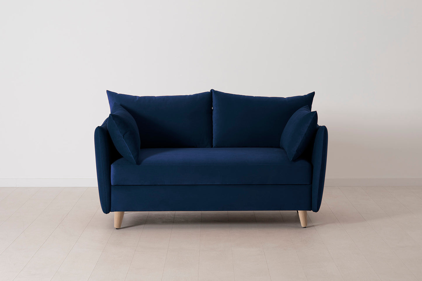 Model 08 Sofa Bed 2 Seater, Oak / Indigo
