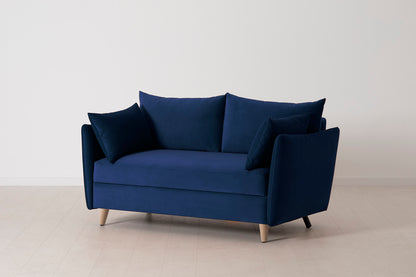 Model 08 Sofa Bed 2 Seater, Oak / Indigo